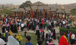 The Playground at Al-Ahzar Park during the Eid. 